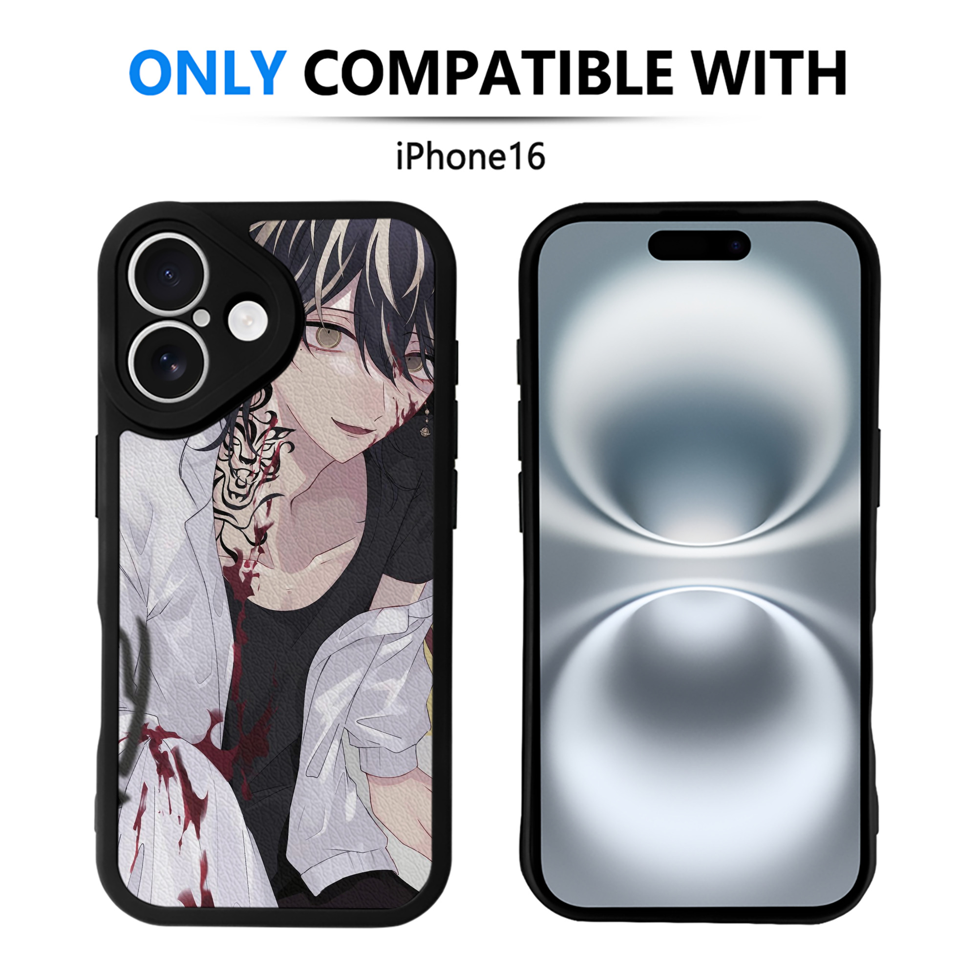 （画像用） 東京リベンジャーズ Tokyo Revengers 【iPhone 16シリーズ対応】シリコンスマホケース（レザー調） 材質：シリコン